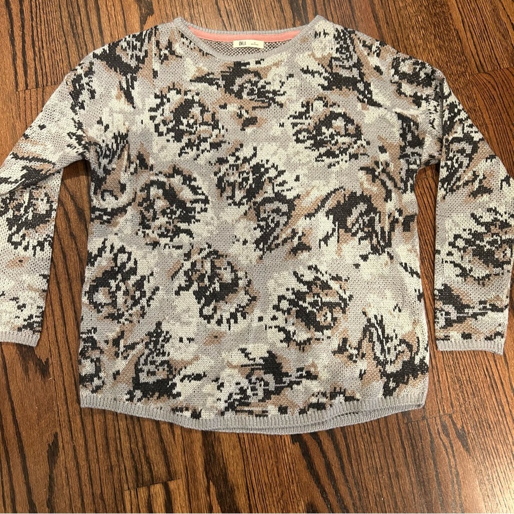 OVLA Sweater - Size M Gray and brown